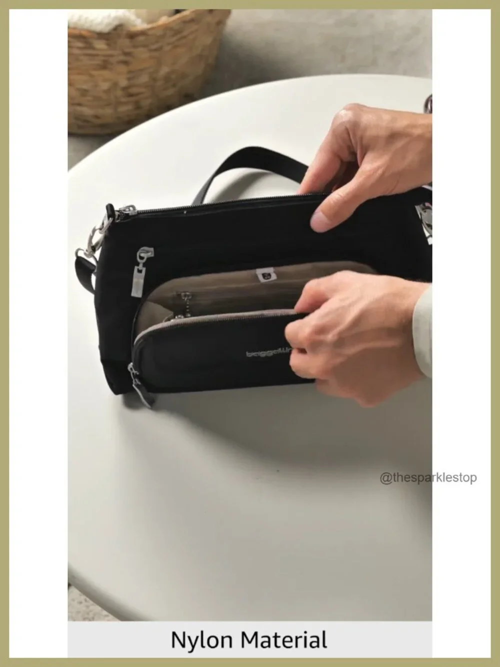 Baggallini Original Everyday Crossbody Purse RFID Protected Nylon Travel Bag